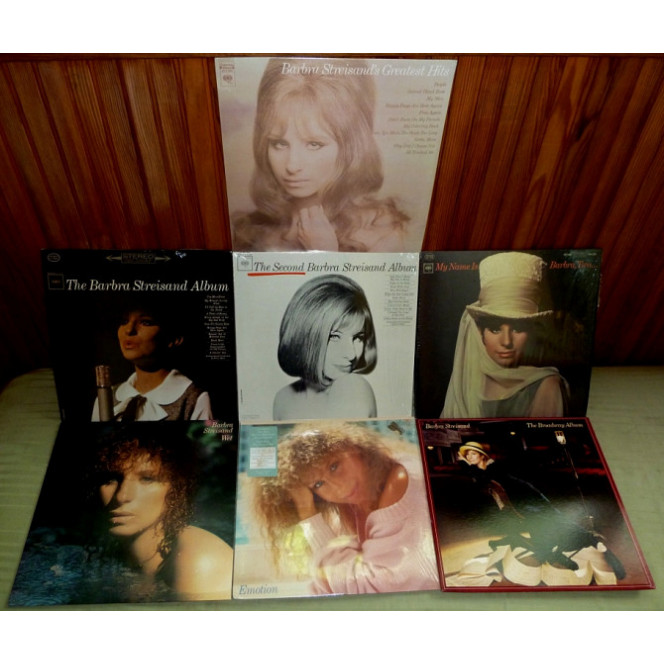 Barbra Streisand - seven albums one lot, promo-copies, in a mintovy state.