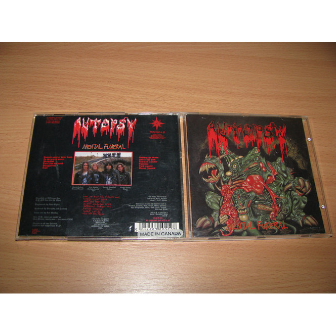 AUTOPSY - Mental Funeral (1990 Peaceville 1st press, Canada)