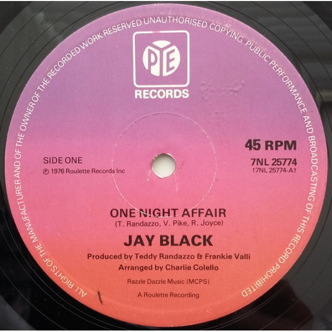 Jay Black ‎– One Night Affair