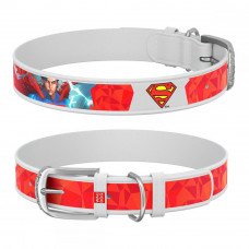 Collar Waudog Design Dog Collar Superman White