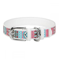 CoLLar Waudog Leather Dog Collar (White)