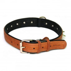 CoLLar Waudog Soft Studded Leather Collar (Brown)