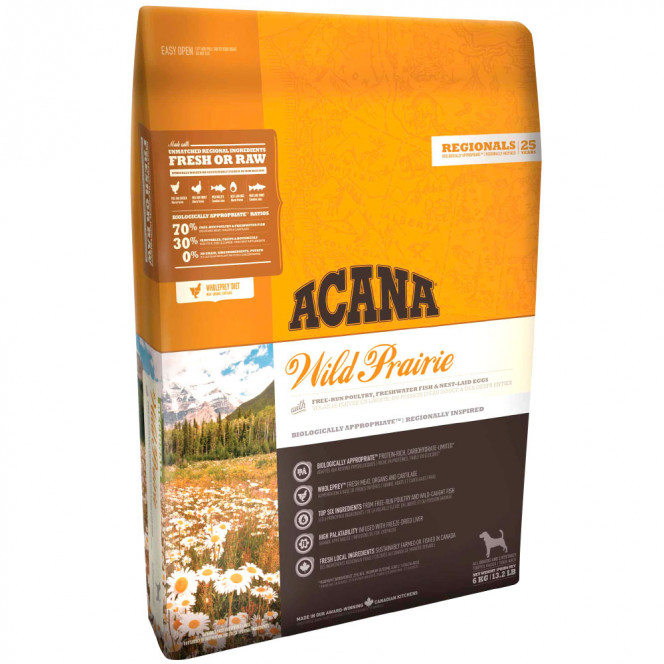 Acana Regionals Wild Prairie Dry food for dogs of all breeds and ages