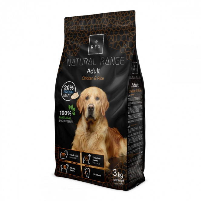 Rex Natural Range Adult Chicken & Rice Dry Dog Food with Chicken & Rice