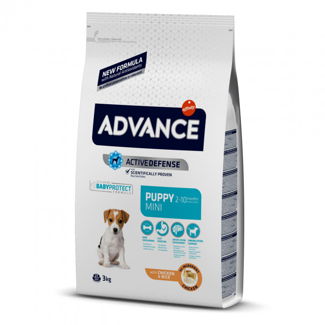 Advance Mini Puppy Dry food for small breed puppies with chicken and rice