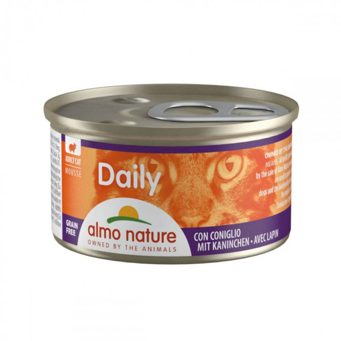 Almo Nature Daily Mousse Canned Food for Cats Rabbit Mousse