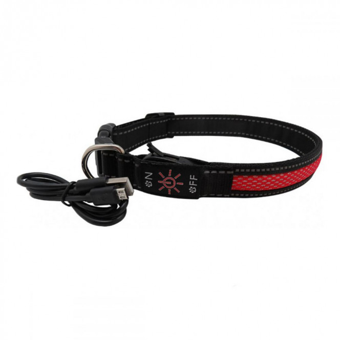 AnimAll Led Glowing Dog Collar Red