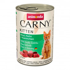 Animonda Carny Kitten mit Rind, Huhn+Kaninchen Консервы для котят с говядиной, курицей и кроликом