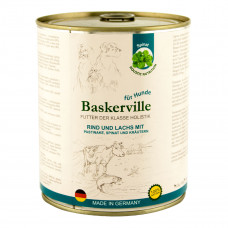 Baskerville Holistik Canned dog food salmon and beef with parsnips, spinach and herbs