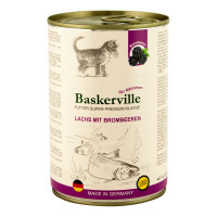 Baskerville Super Premium Kitten Консервы для котят лосось с ежевикой