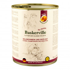 Baskerville Holistik Canned food for dogs wild boar and duck with pumpkin and herbs