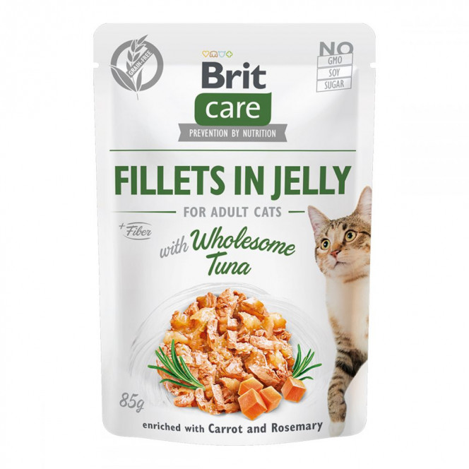 Brit Care Cat Wholesome Tuna Fillets in Jelly (пауч) Консервы с тунцом в желе