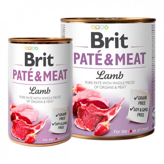 Brit Pete & Meat lamb Консервы для собак с ягненком