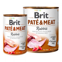 Brit Pete & Meat Rabbit Canned Dogs with Rabbit