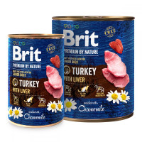 Brit Premium Turkey with Liver Canned food for young dogs with turkey and turkey liver