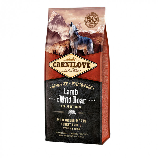 Carnilove Lamb & Wild Boar Grain Free Dry Dog Food with Lamb and Wild Boar