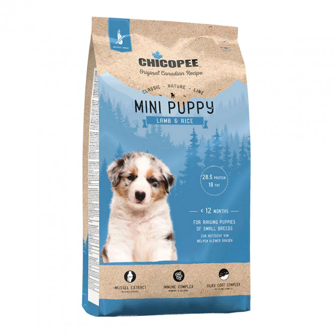 Chicopee CNL Mini Puppy Lamb & Rice Dry food for small breed puppies with lamb and rice