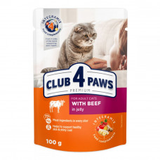 Club 4 Paws Premium (пауч) Консервы для кошек с говядиной в желе