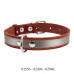 CoLLar Leather collar with reflective tape (brown)