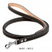 CoLLar Leather leash for dogs single with stitching (black)