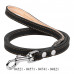 CoLLar Stitching Leather Double Leash for Dogs (Black)