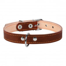 CoLLar Leather collar double unadorned brown