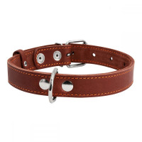 CoLLar Leather collar without decorations (brown)