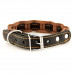 CoLLar Single stacked leather collar (brown)