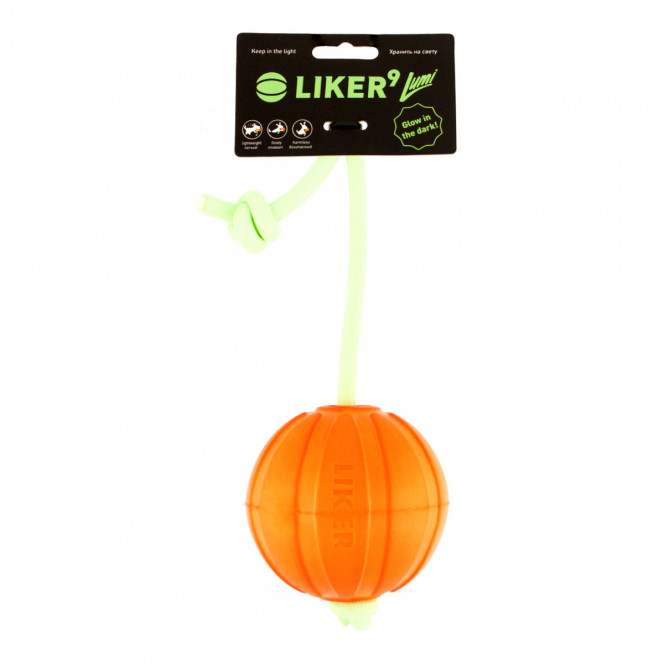 Collar Liker Lumi Toy ball with phosphorescent cord for dogs