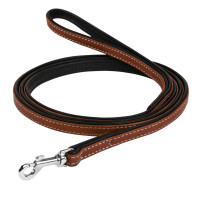 CoLLar SOFT Unadorned leather dog leash (brown)