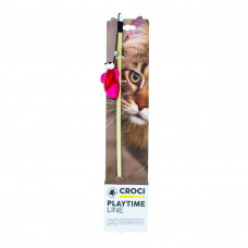 Croci Cat toy fishing rod with fish and bell on elastic