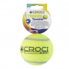 Croci Tennis Sound Dog toy tennis ball with squeaker