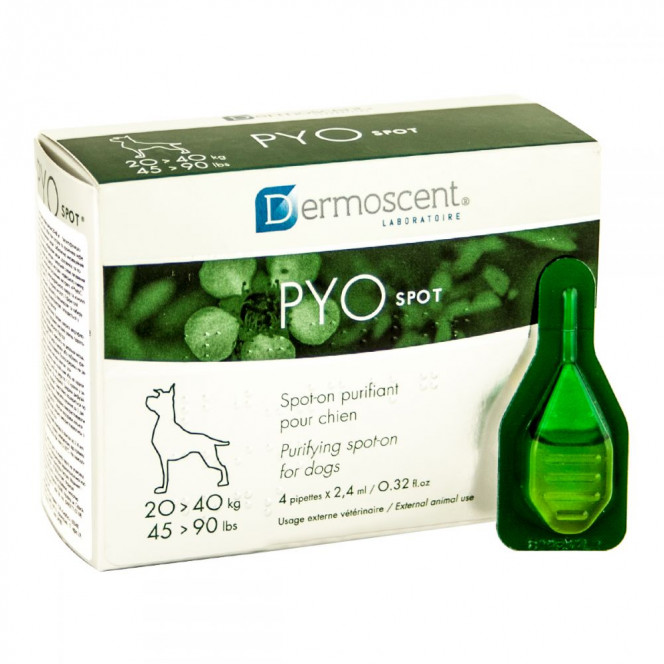 Dermoscent PYOspot Antibacterial drops on the withers for dogs (20-40 kg)