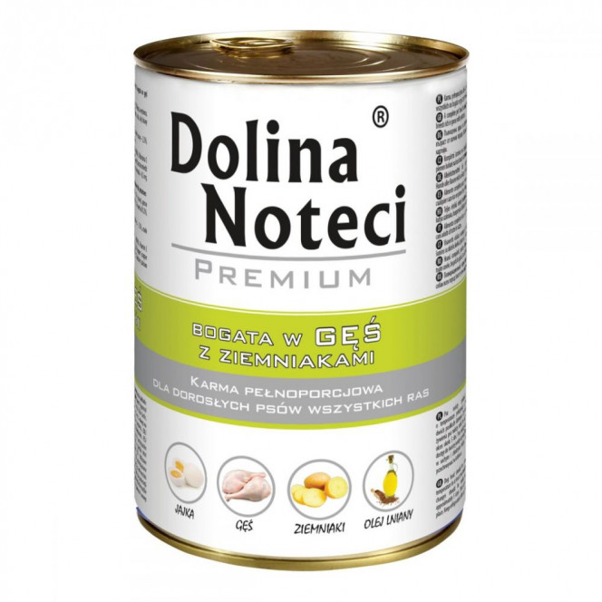 Dolina Noteci PREMIUM Canned food for dogs with goose and potatoes