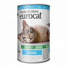 Eurocat Fish Canned food for cats with fish, pieces in gravy