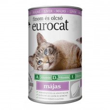 Eurocat Liver Canned food for cats with liver, chunks in gravy