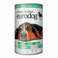 Eurodog Venison Canned dog food with venison, chunks in gravy