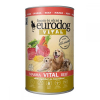 Eurodog Vital Beef Canned dog food with veal, vegetables and noodles in gravy