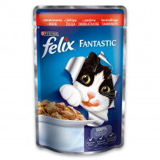 Purina Felix Fantastic Jelly Beef Canned Food 100g