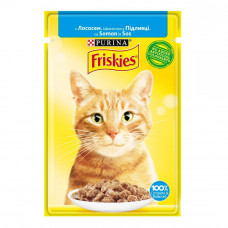 Friskies (пауч) Консервы для кошек Кусочки в подливе с лососем