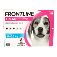 Frontline Tri-Act Drops on the withers against fleas, ticks and mosquitoes for dogs from 10 to 20 kg