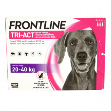 Frontline Tri-Act Drops on the withers against fleas, ticks and mosquitoes for dogs from 20 to 40 kg