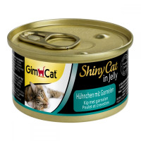 GimCat ShinyCat in jelly Консервы для кошек Курица c креветками в желе