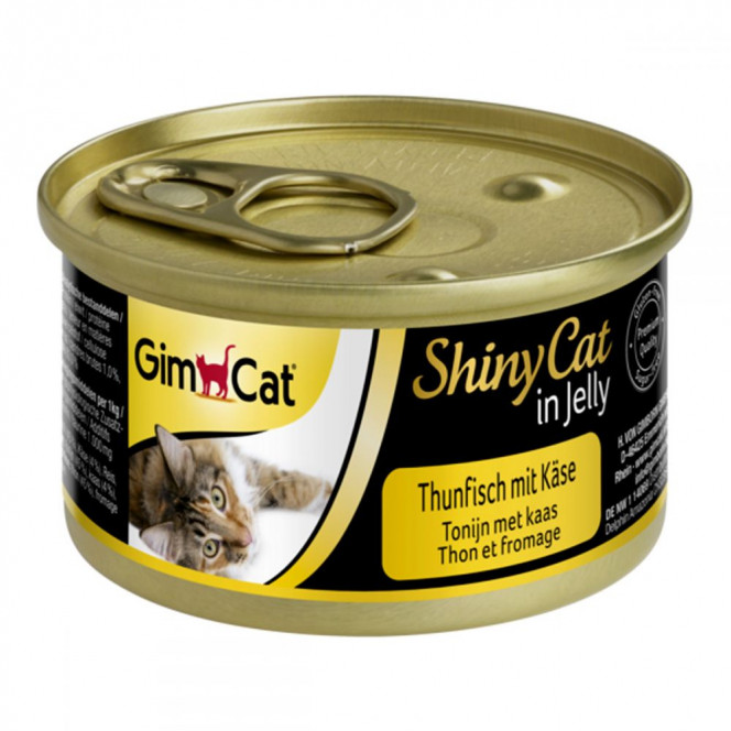 GimCat ShinyCat in jelly Canned food for cats Tuna with cheese in jelly