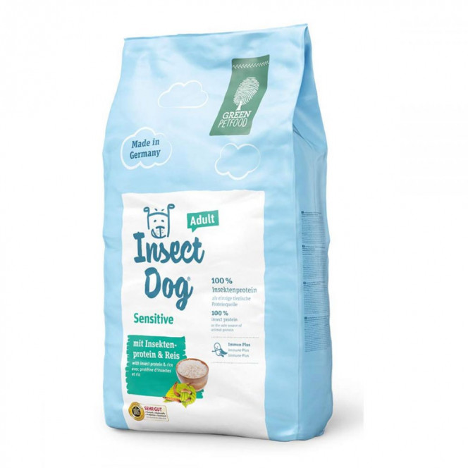 Green Petfood InsectDog Sensitive with insect Protein & Rice Vegetarian dog food with insect protein and rice