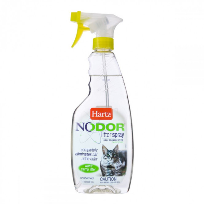 Hartz Nodor Litter Spray Unscented Cat Litter Odor Remover