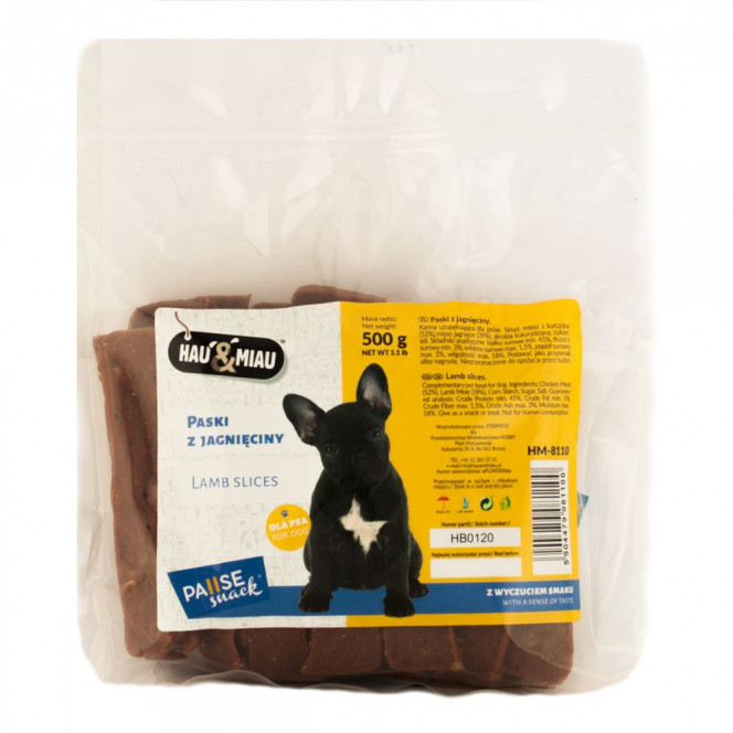 Hau & Miau Pause Snack Dog Treat with Lamb (slices)