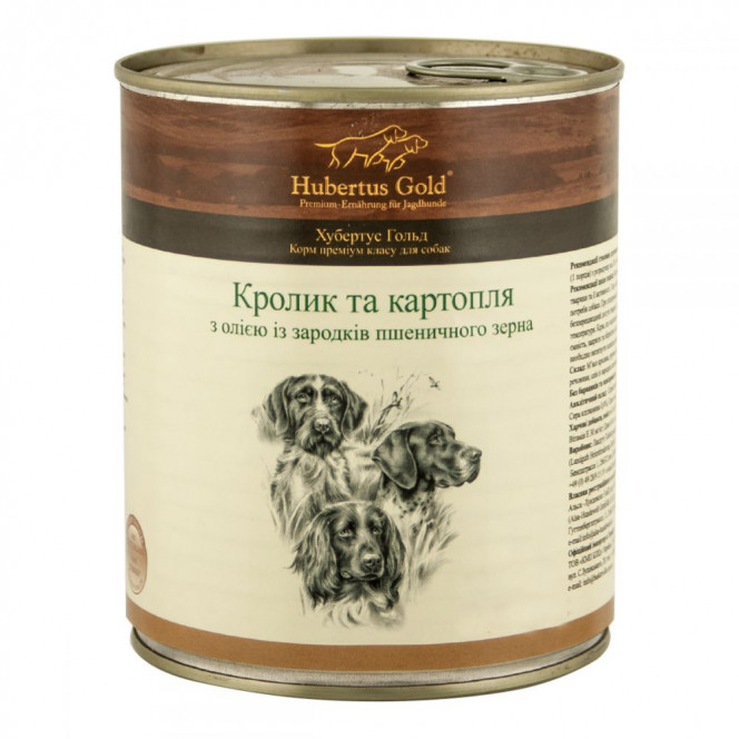 Hubertus Gold Dog food rabbit with potatoes