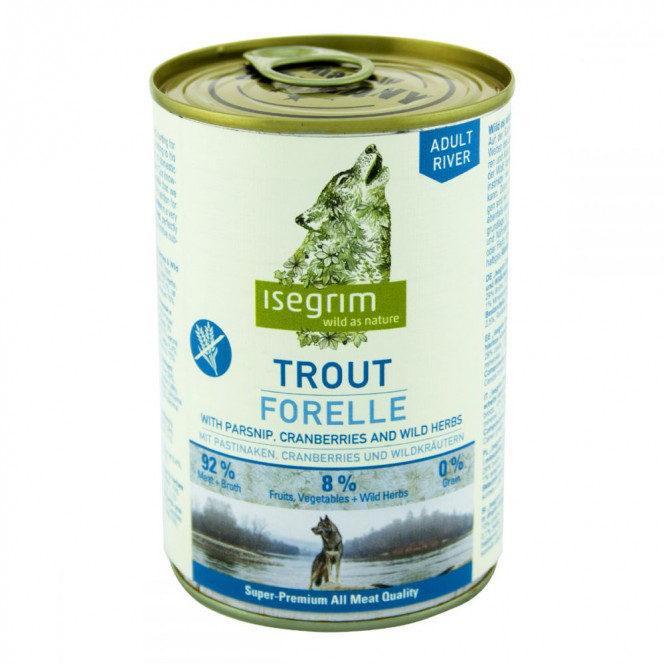 Isegrim Adult River Trout Canned Dogs with Trout