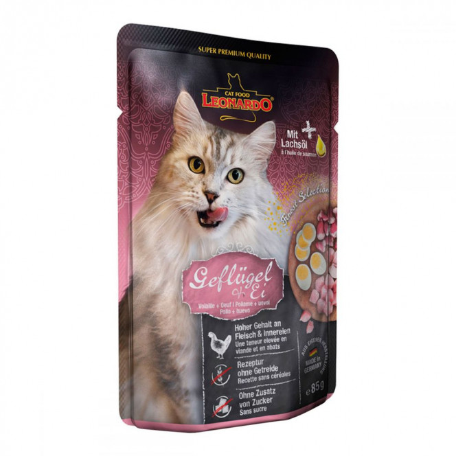 Leonardo Finest Selection Poultry Egg Canned food for cats poultry and eggs